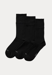 Merino Wollen Antipress Diabetes Sokken - 3 Paar - Zwart - Ondergoedenzo.nl