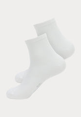 Boru Bamboe - Biker Socks - 2 Paar - Wit - Ondergoedenzo.nl