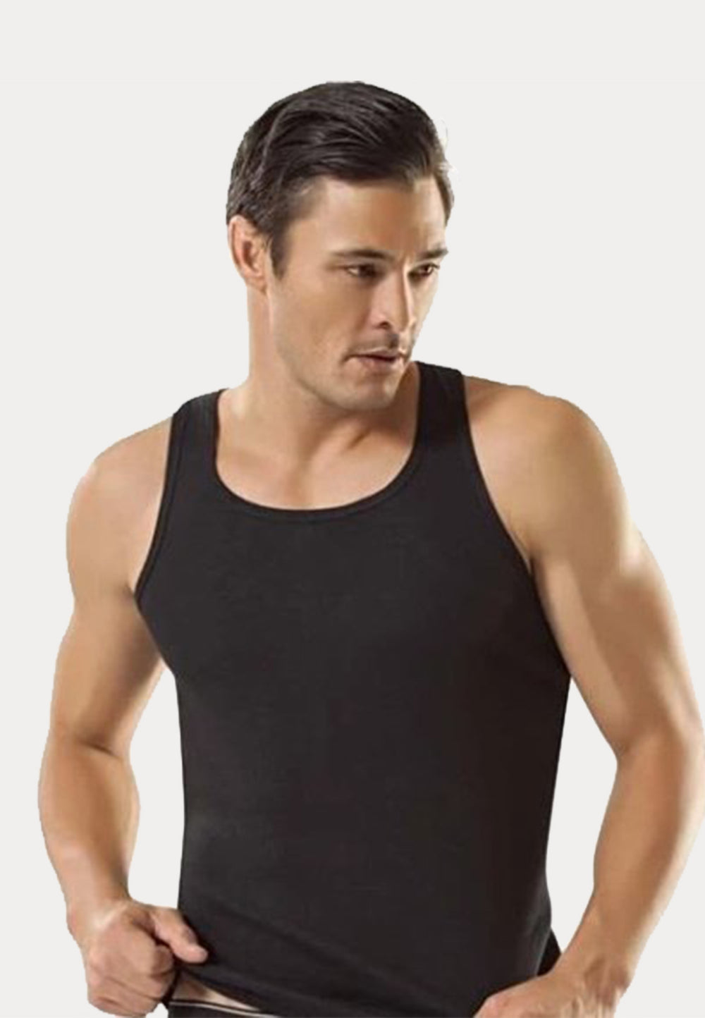 Heren Onderhemd - Singlet - 4 Pack - Zwart - Ondergoedenzo.nl