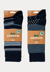 Sokken - 100% Bio Katoen - 6 Paar - Multi Marine - Ondergoedenzo.nl