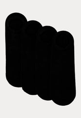Voetjes - Bio Katoen - 4 Pack - Zwart - Ondergoedenzo.nl