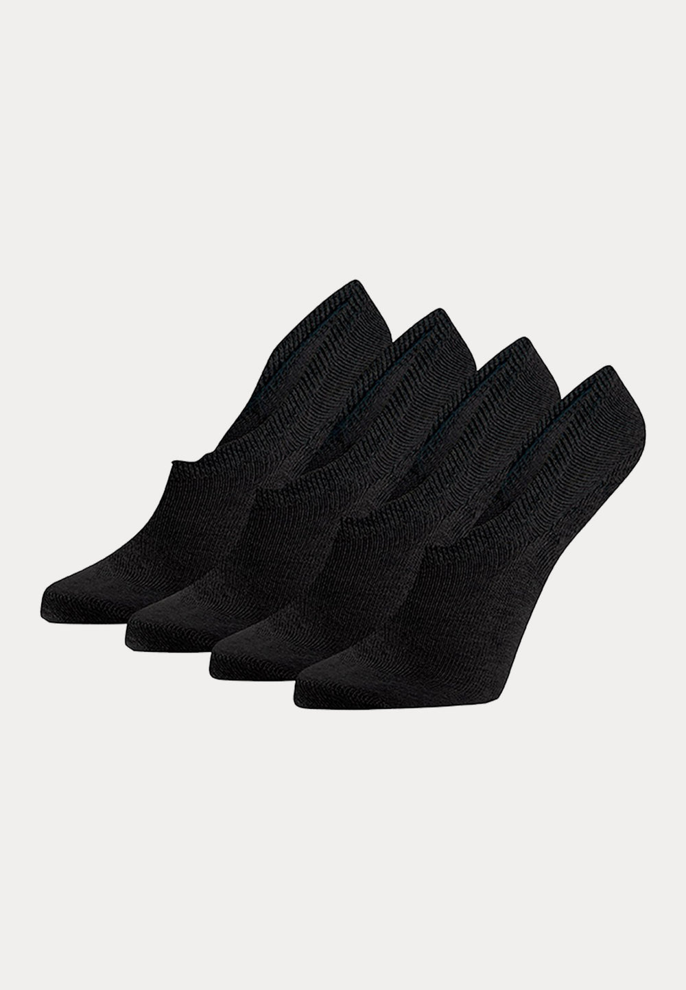 Voetjes - Bio Katoen - 4 Pack - Zwart - Ondergoedenzo.nl