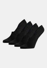 Voetjes - Bio Katoen - 4 Pack - Zwart - Ondergoedenzo.nl