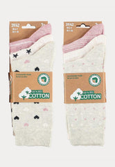 100% Bio Katoen - Damessokken - 6 Paar - Beige Fashion - Ondergoedenzo.nl