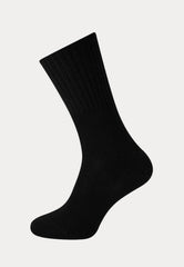 Herensok - Wol - Boord Zonder Elastiek Voor Diabeten - Zwart - Ondergoedenzo.nl