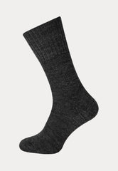 Herensok - Wol - Boord Zonder Elastiek Voor Diabeten - Antraciet - Ondergoedenzo.nl