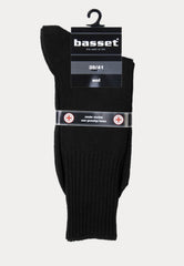 Herensok - Wol - Boord Zonder Elastiek Voor Diabeten - Zwart - Ondergoedenzo.nl