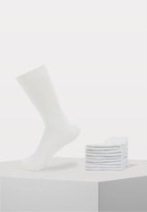 Naadloze Damessokken - 100% Katoen - 9 Paar - Wit - Ondergoedenzo.nl