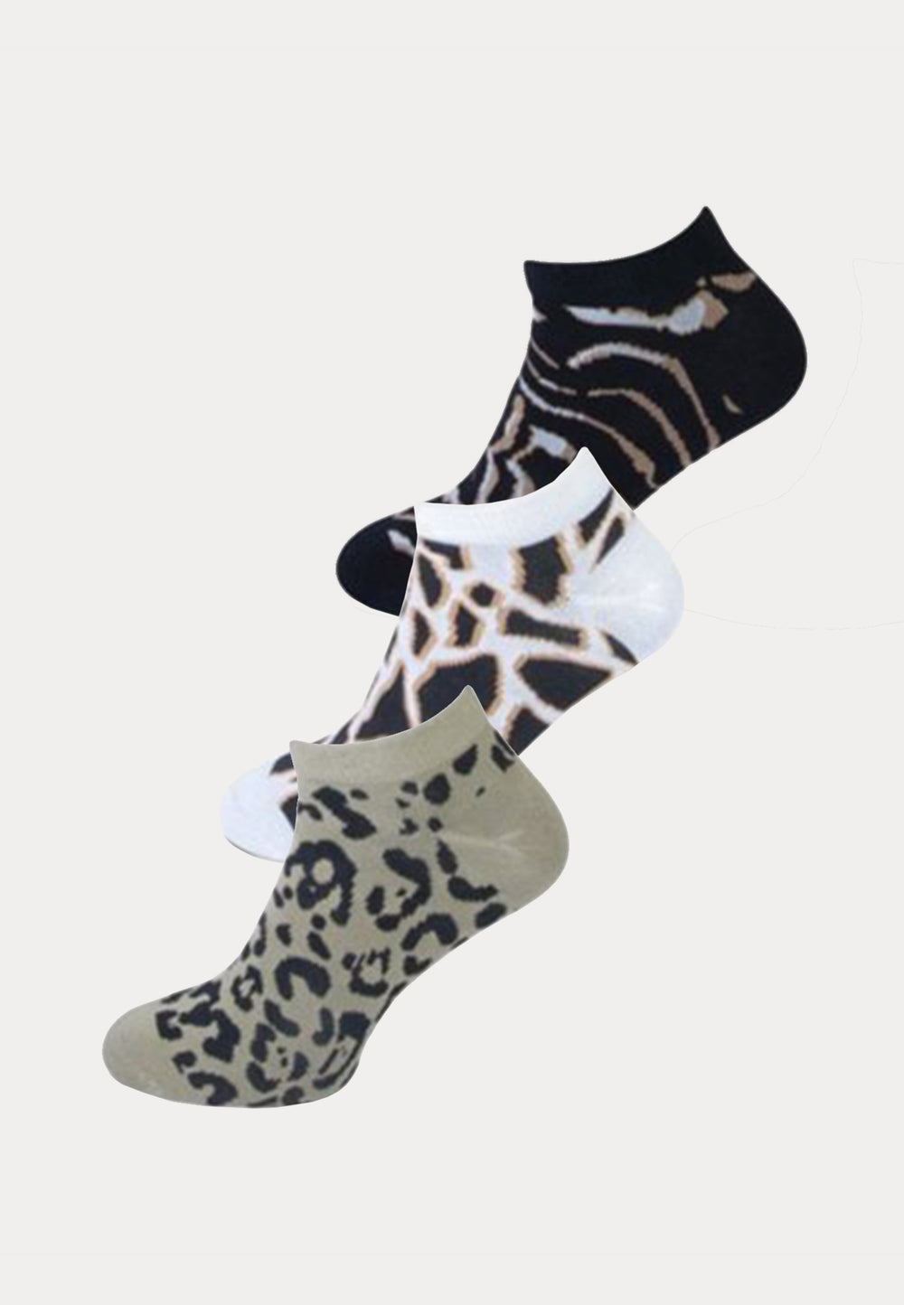 Dames Sneakersokken - 3 Paar - Animal - Ondergoedenzo.nl