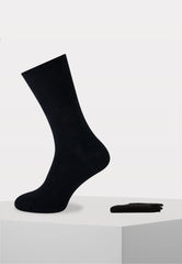 Herensok - Katoen - Boord Zonder Elastiek Voor Diabeten - Zwart - Ondergoedenzo.nl