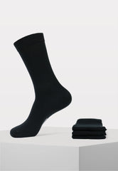 100% Bio Katoen - Effen Sokken - 3 Paar - Zwart - Ondergoedenzo.nl