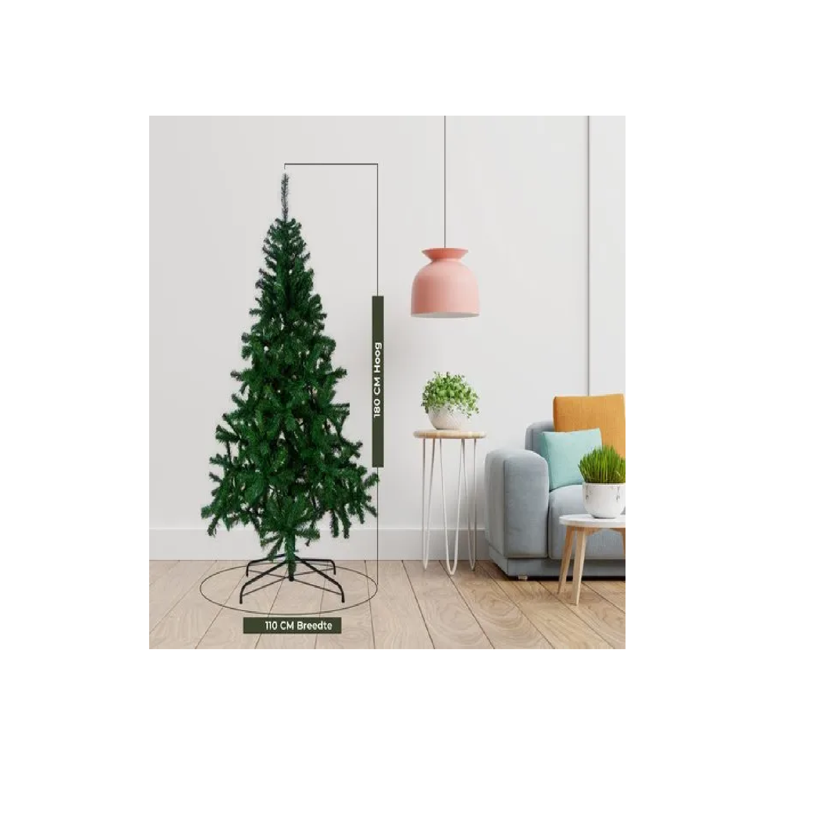 Kerstboom 180 cm – 550 flexibel te vormen takken – zeer dicht takkenstelsel – 1 taksoort – eenvoudige opbouw zonder gereedschap – onderhoudsvriendelijk en herbruikbaar – kunstkerstboom net echt – volle kerstboom –