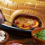 AG280 Pizza Oven 6 personen- Elecktrische Pizza Oven – Handgemaakte terracotta keramiek geglazuurd – Inclusief handvat