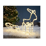 AG Kerstverlichting buiten en binnen – Rendier met Slee – 3D verlichte kerstfiguren – energiezuinig – LED lichten