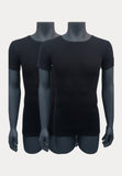T-Shirt - Extra Lang - 4 Pack - Zwart