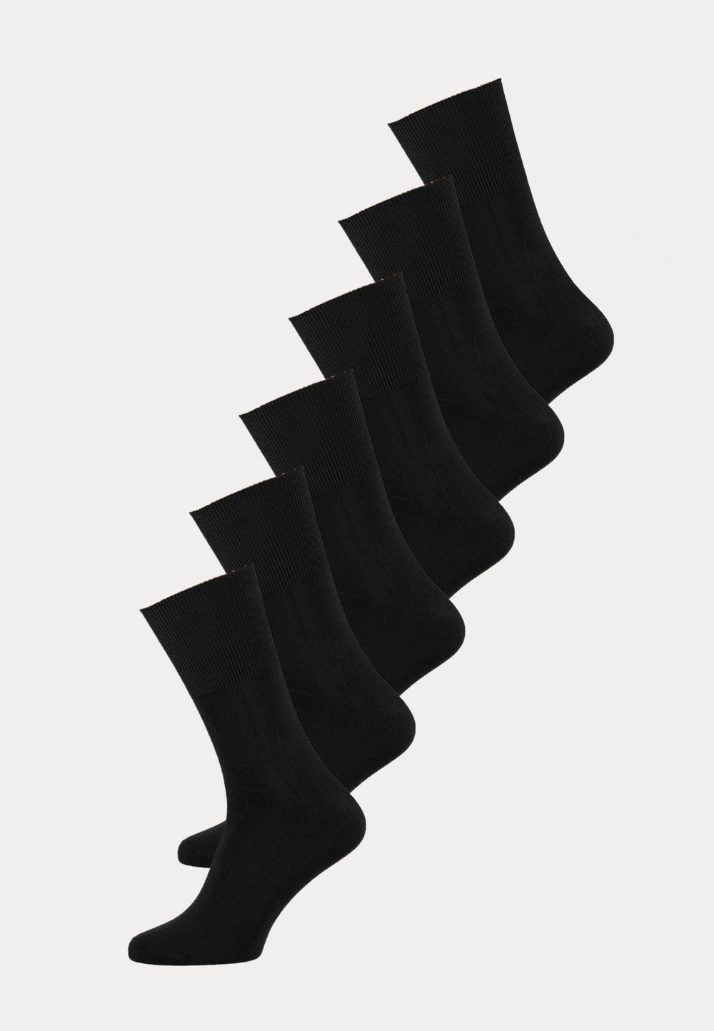 Modal - Anti Press diabetes Unisex Sokken - 6 Paar - Zwart - Ondergoedenzo.nl