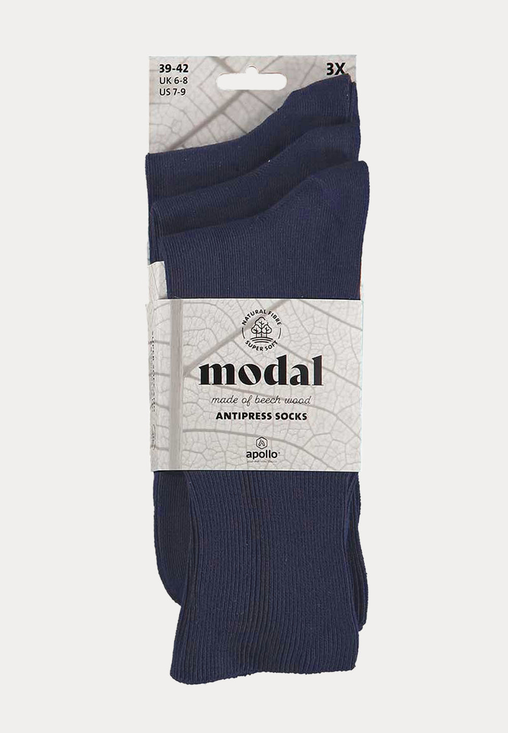 Modal - Anti Press diabetes Unisex Sokken - 6 Paar - Marine - Ondergoedenzo.nl