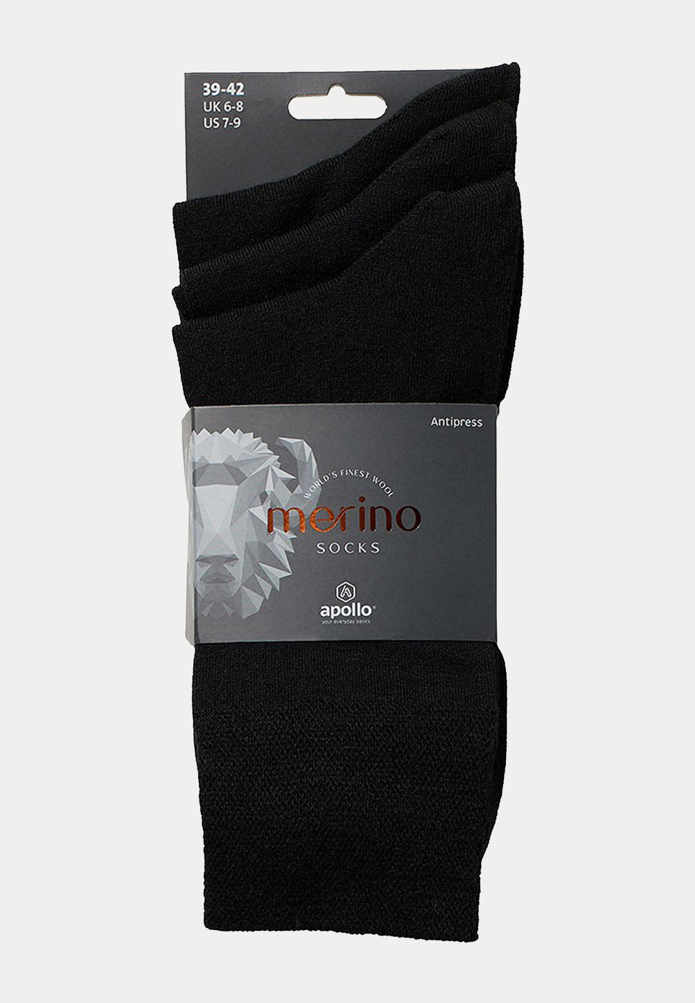 Merino Wollen Antipress Diabetes Sokken - 3 Paar - Zwart - Ondergoedenzo.nl