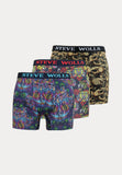 3 boxershorts met print van het merk Steve Wolls