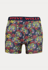 Boxershort met print van chinese tijgers van het merk Steve Wolls