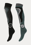 2 paar O'Neill ski sokken met een gestroomlijnde look in de kleuren zwart en groen
