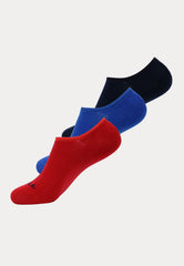 3 Paar O'Neill voetjes in de kleuren Kobalt, Rood en Marine. 