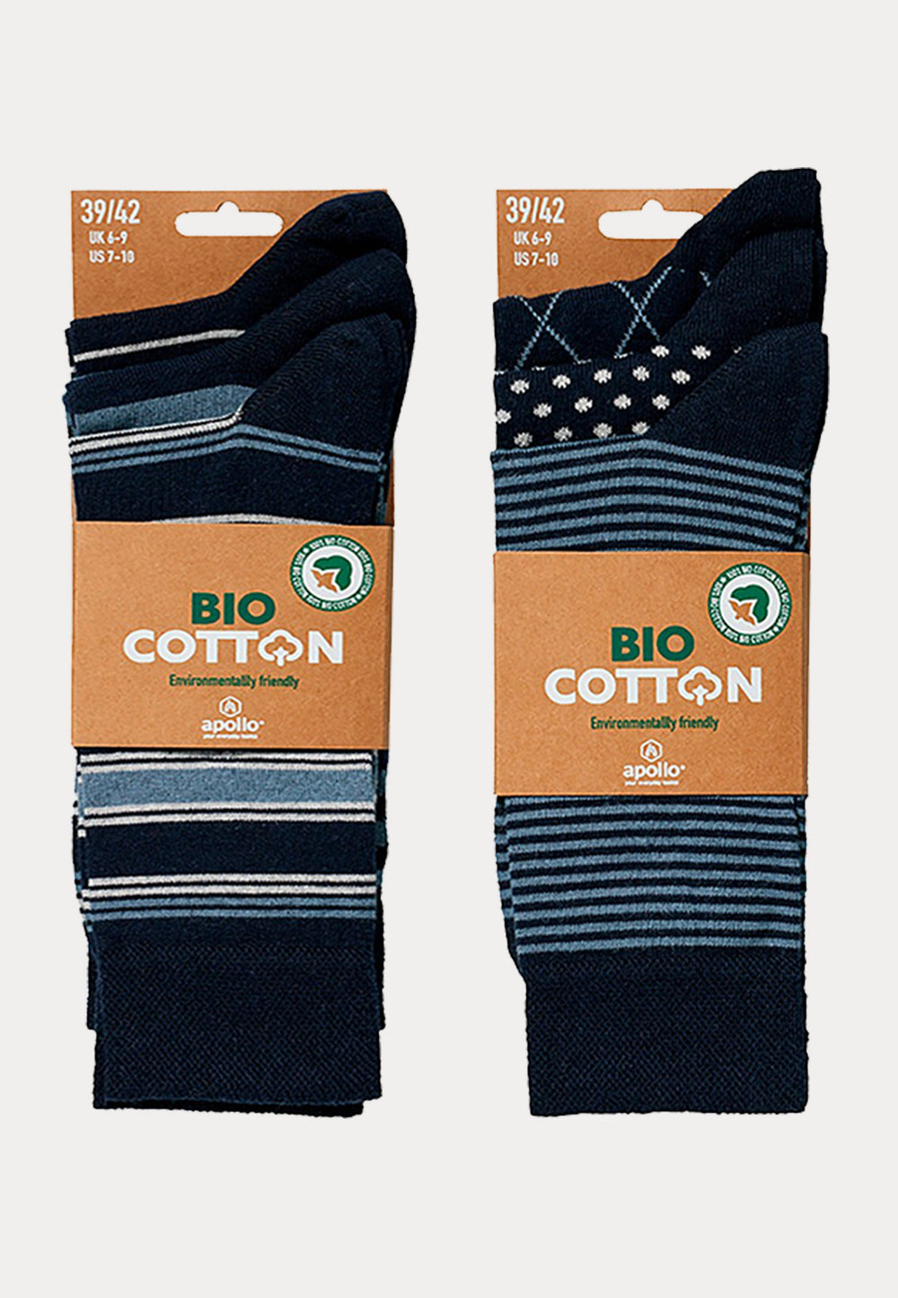 Sokken - 100% Bio Katoen - 6 Paar - Multi Marine - Ondergoedenzo.nl