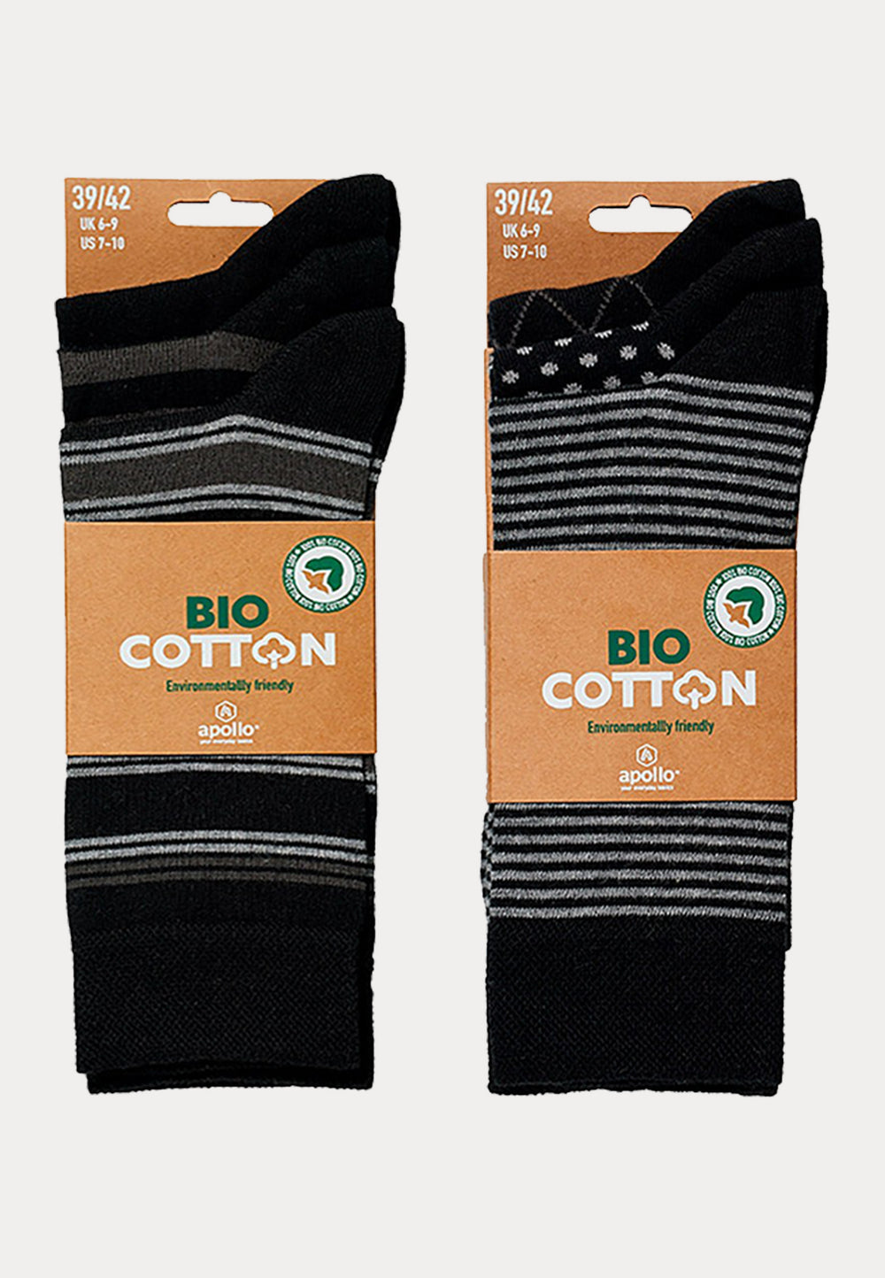 Sokken - 100% Bio Katoen - 6 Paar - Multi Black - Ondergoedenzo.nl