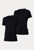 2 bio katoenen T-shirts in de kleur zwart
