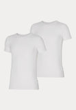 2 bio katoenen T-shirts in de kleur wit