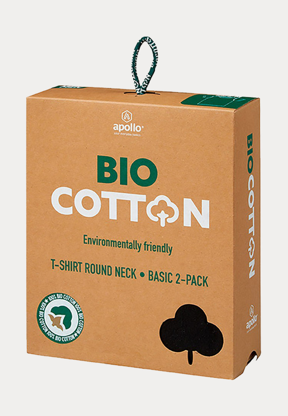 Bio Katoen - T-Shirt - 2 Pack - Zwart - Ondergoedenzo.nl