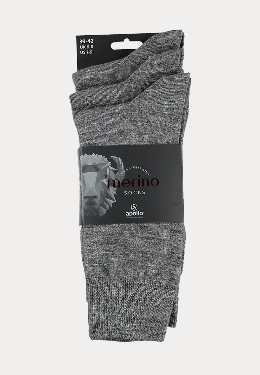 Merino Wollen Sokken - 3 Paar - Grijs - Ondergoedenzo.nl