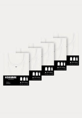 Koelmax - Heren Halterhemd - Tanktops - 5 Pack - Wit