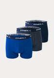 3 boxershorts van het merk O'Neill in de kleur cobalt