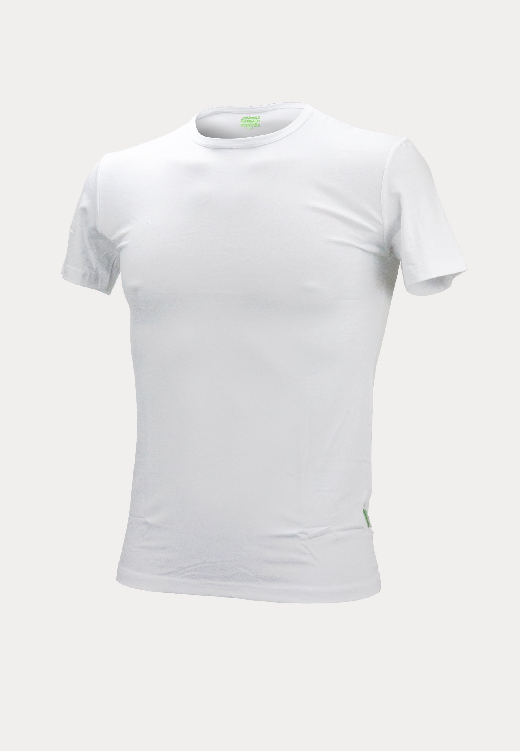 Witte bamboe T-shirt van het merk Boru Bamboe.