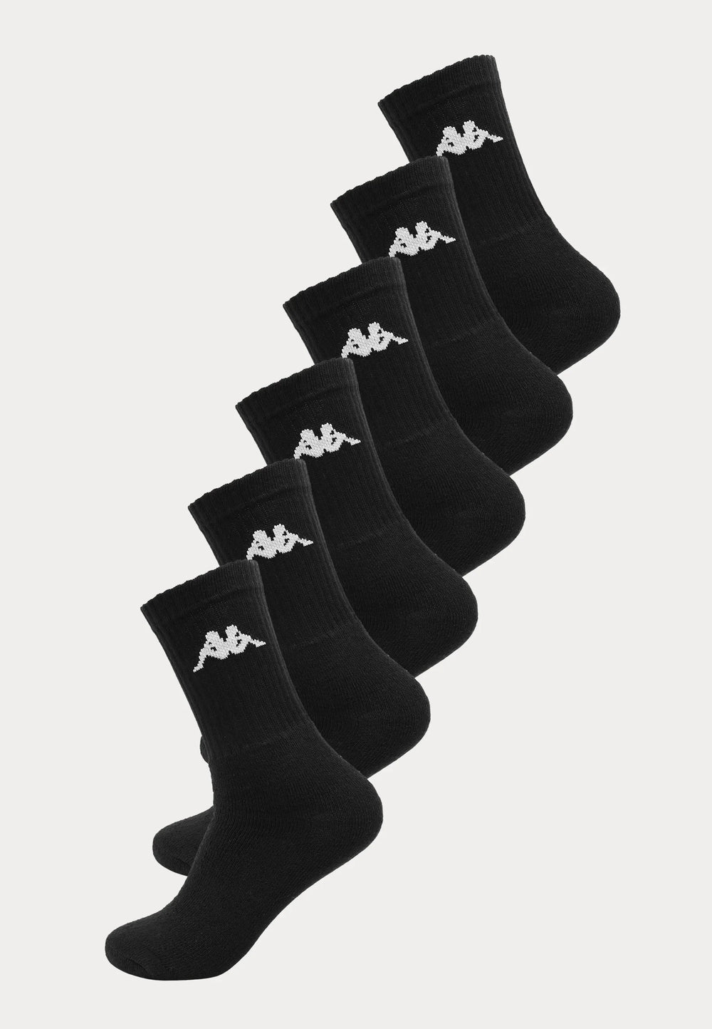 Kappa - Sportsokken - 6 Paar - Zwart - Ondergoedenzo.nl