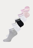 Dames Korte Sokken - Lurex Boord - 5 Paar - Multi Color
