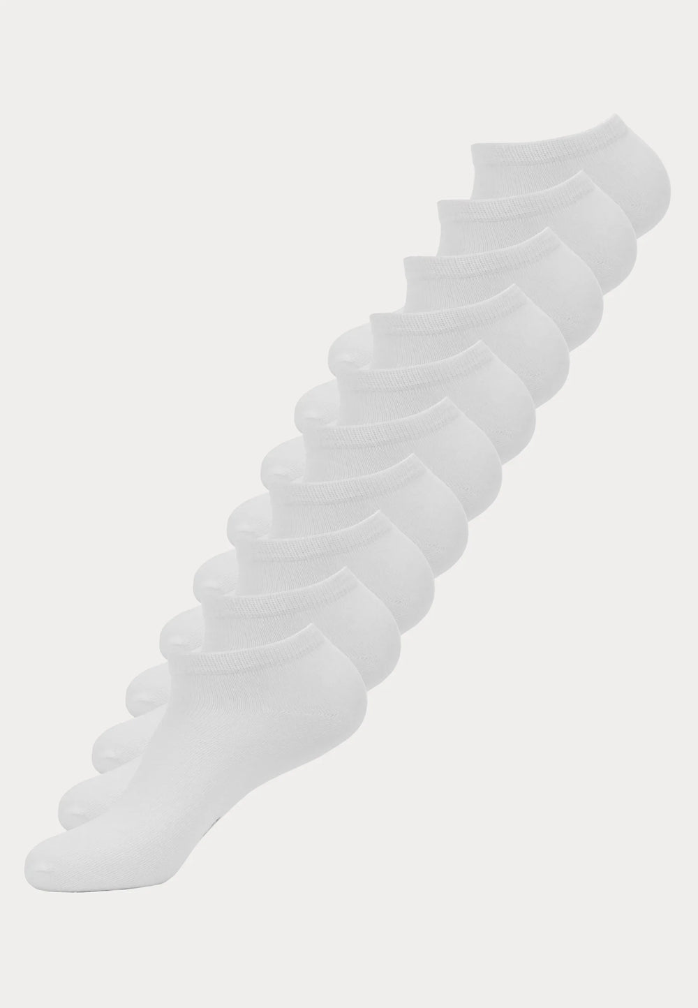 Enkelsokken - Sneakersokken - 10 Paar - Wit - Ondergoedenzo.nl
