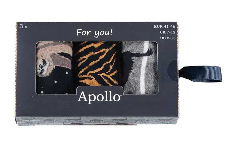 Giftbox - Herensokken Met Print - 3 Paar - Afrika - Ondergoedenzo.nl