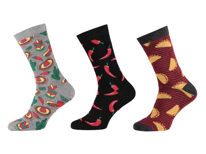 Giftbox - Herensokken Met Print - 3 Paar - Mexico - Ondergoedenzo.nl