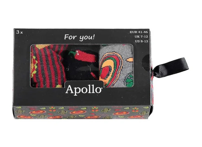 Giftbox - Herensokken Met Print - 3 Paar - Mexico - Ondergoedenzo.nl