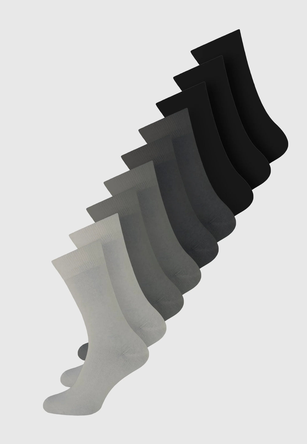 Koelmax - Naadloze Herensokken - 100% Katoen - 9 Paar - Grijs Mix - Ondergoedenzo.nl
