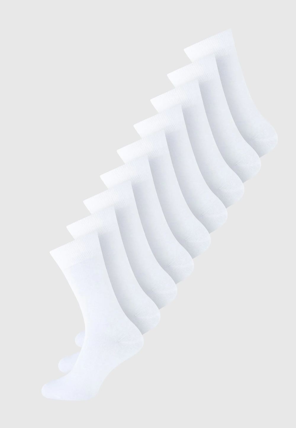 Koelmax - Naadloze Herensokken - 100% Katoen - 9 Paar - Wit - Ondergoedenzo.nl