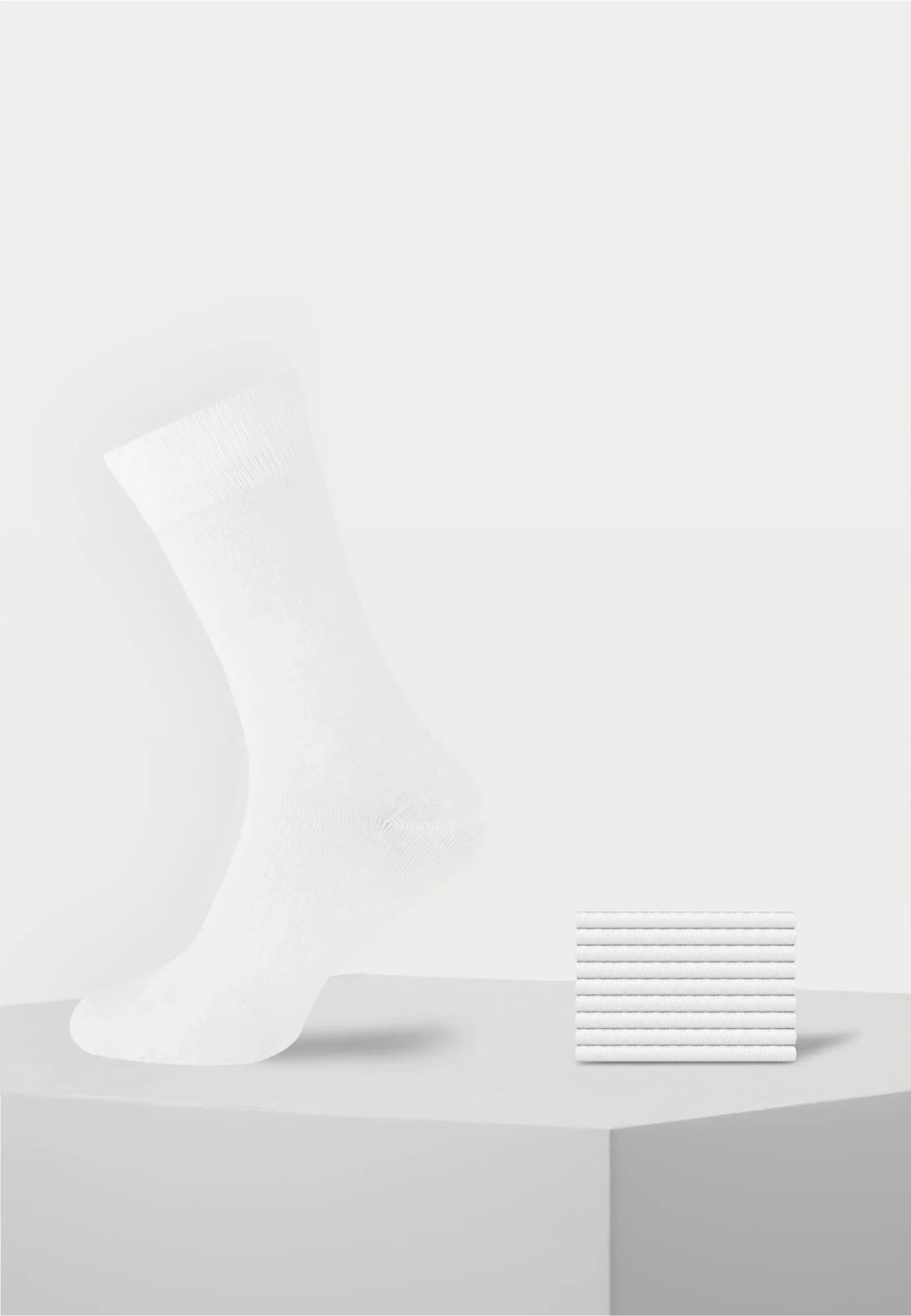 Koelmax - Naadloze Herensokken - 100% Katoen - 9 Paar - Wit - Ondergoedenzo.nl