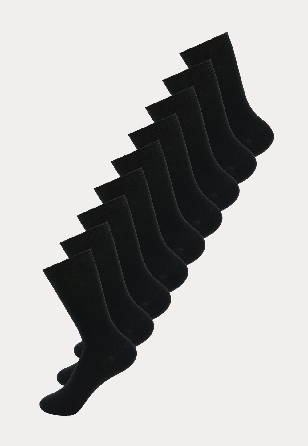 Naadloze Damessokken - 100% Katoen - 9 Paar - Zwart - Ondergoedenzo.nl