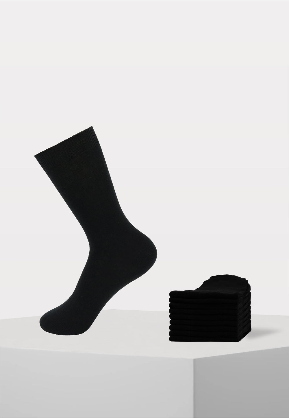 Naadloze Damessokken - 100% Katoen - 9 Paar - Zwart - Ondergoedenzo.nl