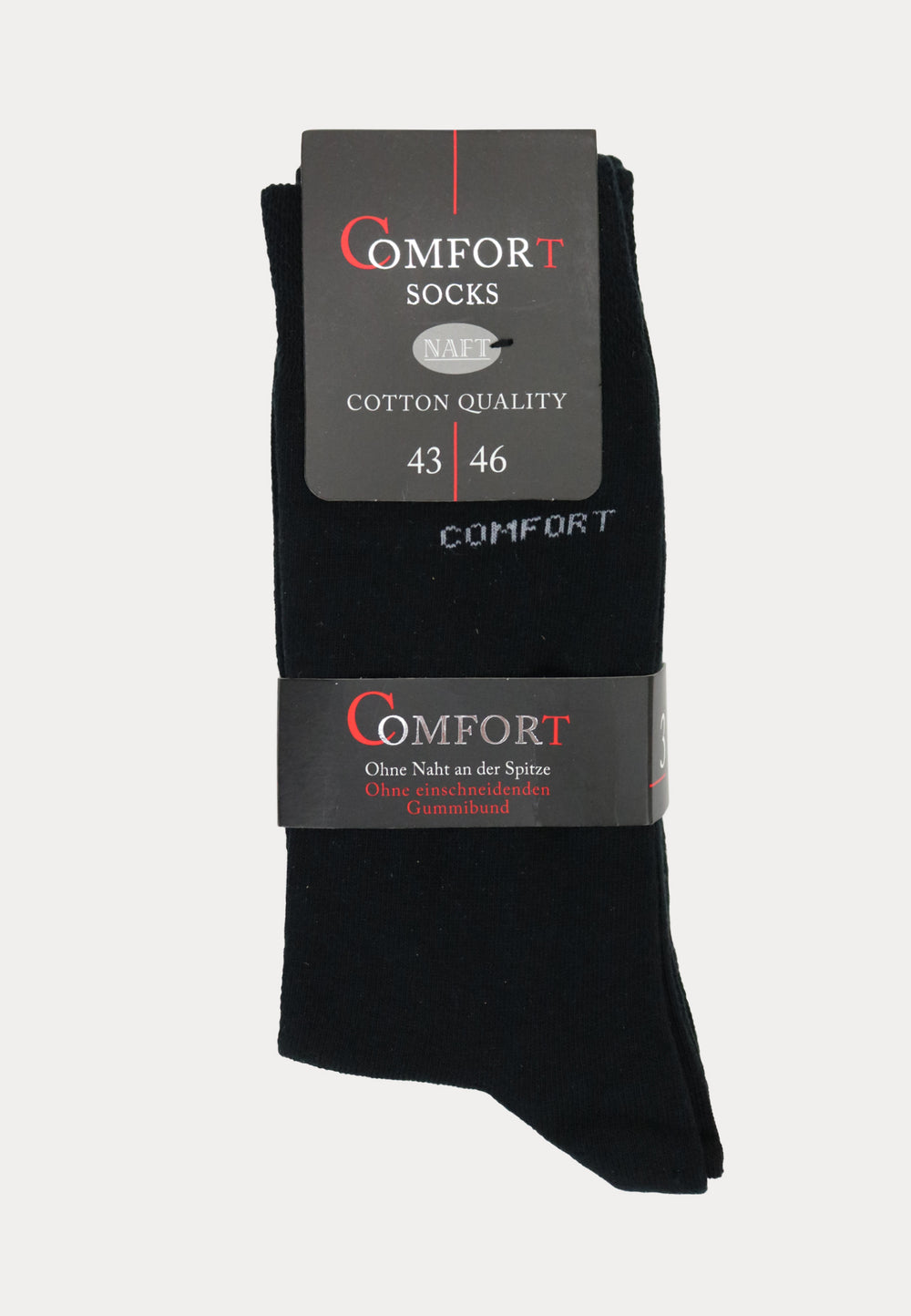 Comfort Socks - 3 Paar - Zwart - Ondergoedenzo.nl
