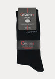 3 paar zwarte sokken van het merk Comfort Socks in een bundel.