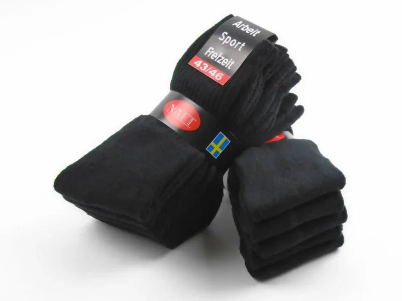 Sportsokken - 10 Paar - Zwart - Ondergoedenzo.nl