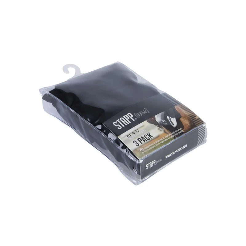 Stapphorse - Paardrijsokken - 3 Pack - Zwart - Ondergoedenzo.nl